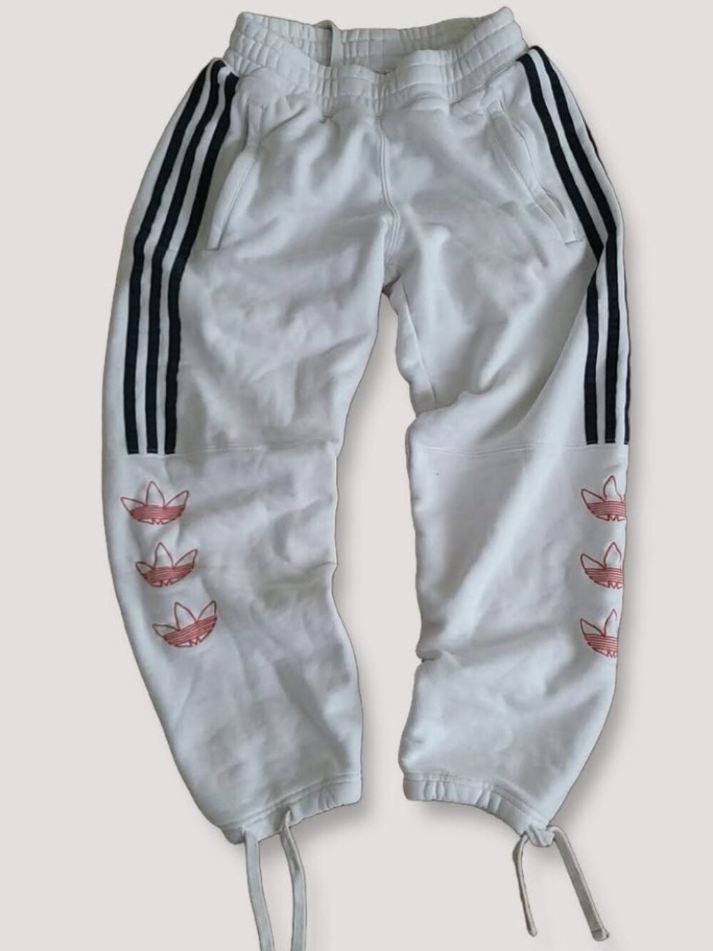 Vintage White Adidas Originals Tourney Trefoil Sweatpants XS